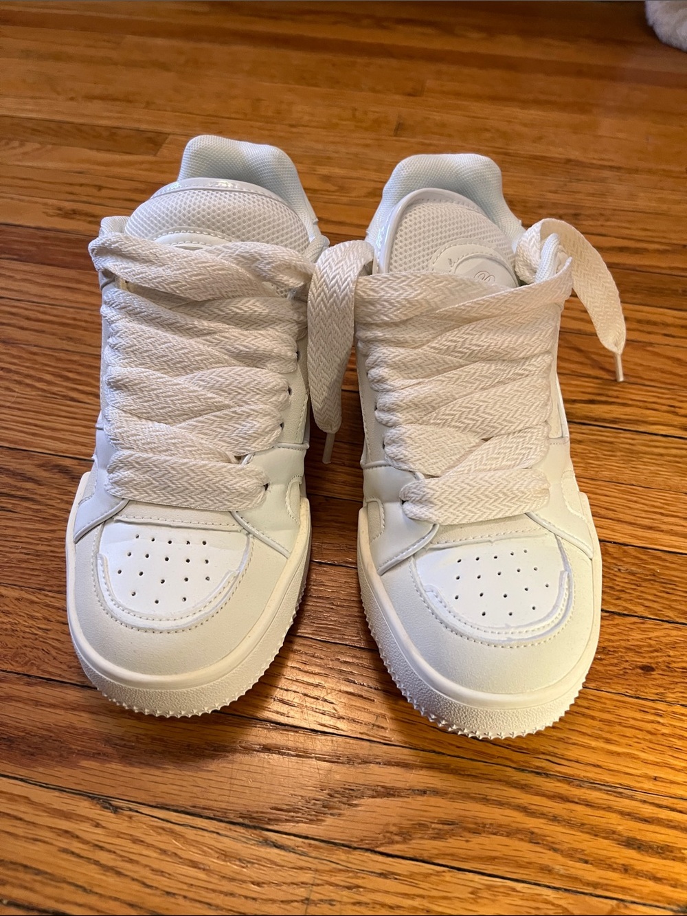 Pegasus All-White Chunky Lace-Up Sneakers